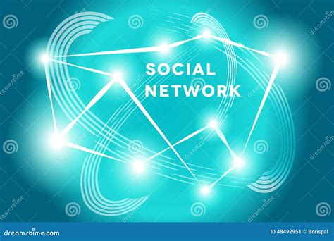 изображение сети 3d представило Social Иллюстрация вектора ...