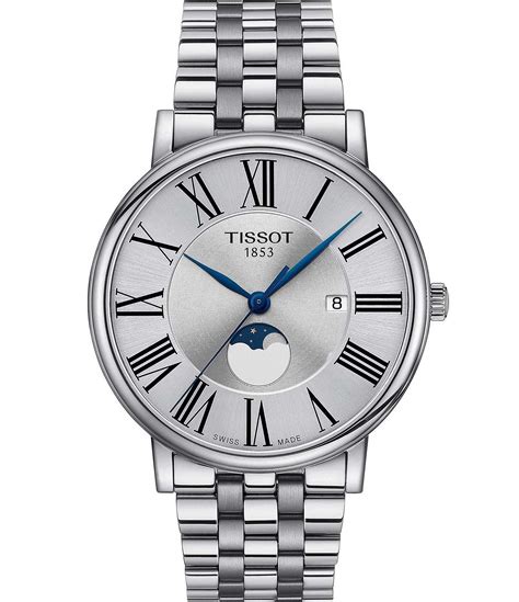 Tissot Mens Carson Gent Premium Moonphase Quartz Chronograph Stainless Steel Bracelet Watch