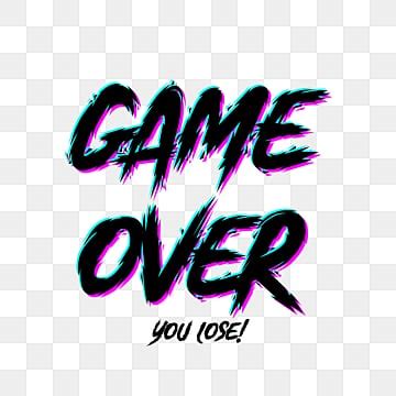 Game Over Glitch Effect Vector PNG Image Text Effect AI For Free