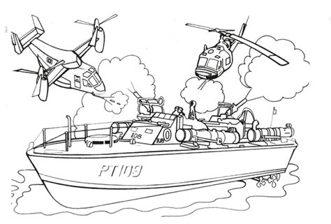 Coloriage Bateau De Guerre Transport Dessin Colorier