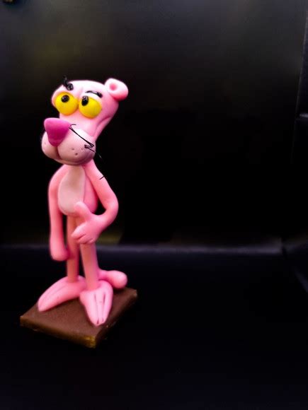 Boneco Pantera Cor De Rosa Em Biscuit Elo Produtos Especiais