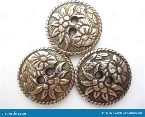 Metallic Buttons Stock Photo Image Of Spiral Sewing Bronze 180482