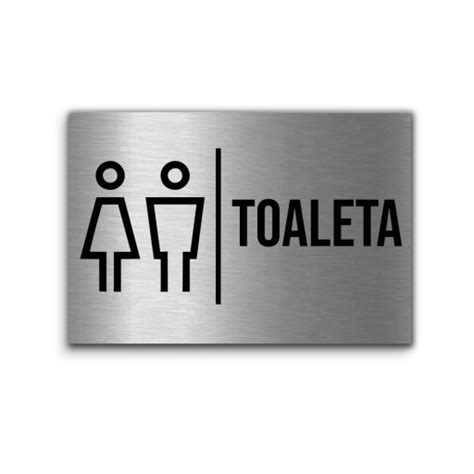 Aluminiowa Tabliczka Toaleta Wc Na Drzwi Piktogram