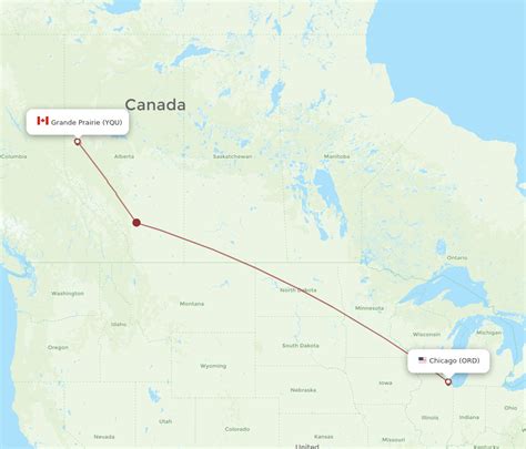 Flights From Chicago To Grande Prairie Ord To Yqu Flight Routes