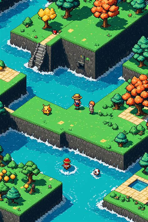 One Piece And Pokemon Top Down Pixel Art Game By Antonio Prigl Playground