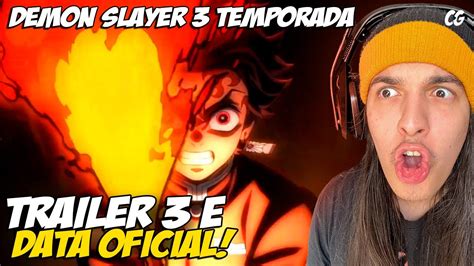 DEMON SLAYER 3ª TEMPORADA DATA E TRAILER FINAL REACT Kimetsu No