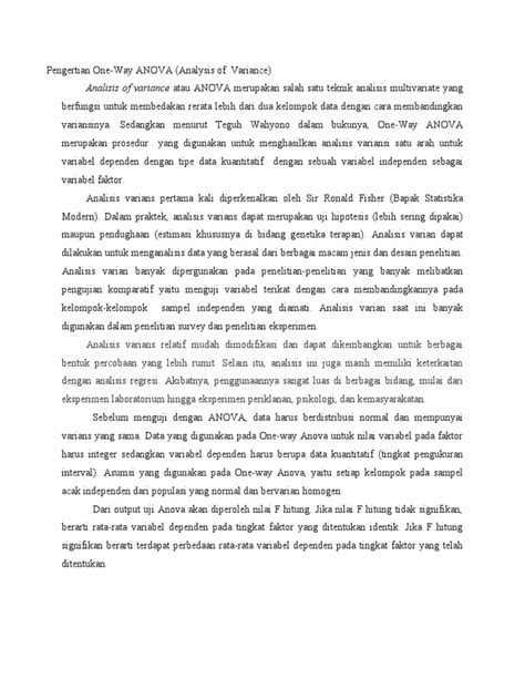 Pengertian One Way Anova Pdf