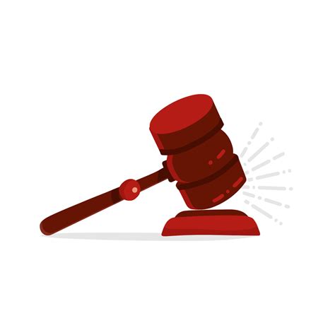 Gavel Judge Isolated On A White Background Wooden Hummer Law Concept