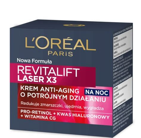 Loreal Paris Revitalift Laser X3 Krem Anti Aging Do Twarzy Na Noc 50 Ml