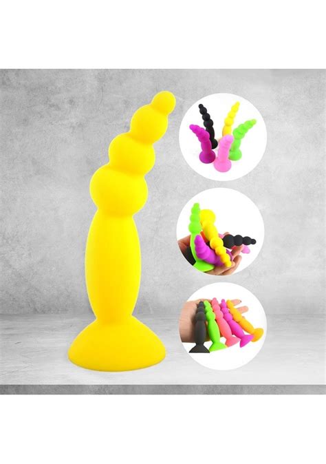Yonjaglobal 4 Boğumlu Anal Plug Tıkaç Dildo 10 8 Cm Sarı Fiyatları ve