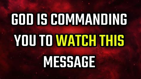 Gods Urgent Message For You God Is Commanding You To Watch This