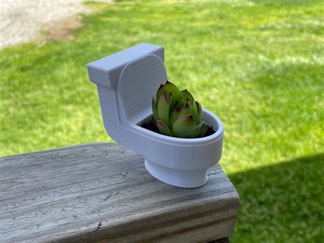 Toilet Bowl Planter 3d Printed Small Succulent Planter 3d Etsy