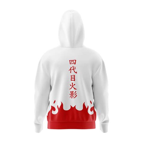 4th Hokage Naruto Full Face Zip Hoodie Animebape