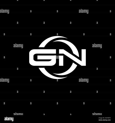 Logotipo De Gn Monogram Con Forma Sencilla Y Plantilla De Dise O