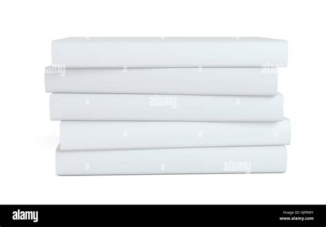 Collection Of Blank White Books Stock Photo Alamy