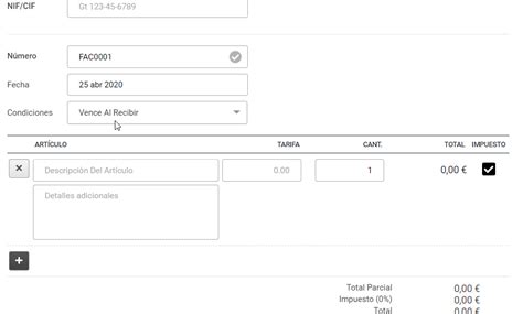 Plantilla De Factura De Alquiler De Local En Excel