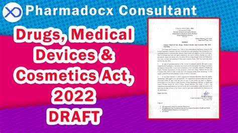 Drugs Medical Devices And Cosmetics Act Draft Explained