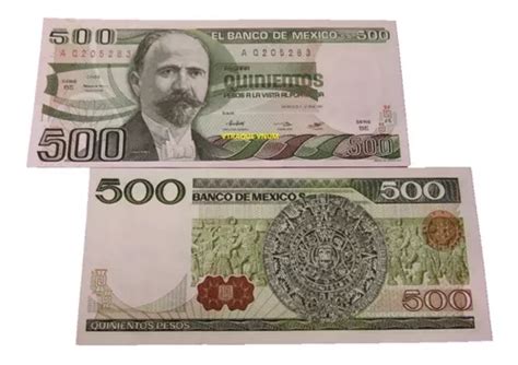 Billete 500 Pesos Madero Calendario Azteca Con Marca De Agua MercadoLibre