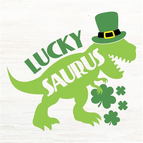 St Patricks Day SVG Dinosaur SVG St Patricks Day PNG T Rex Etsy