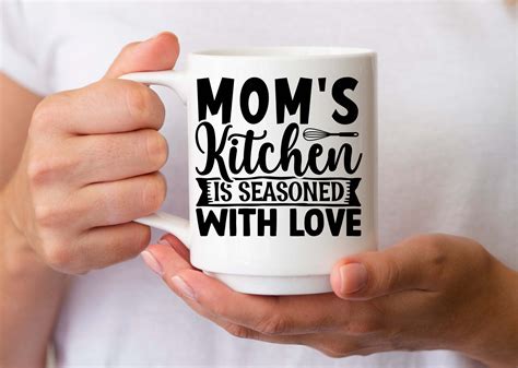 Mom S Kitchen Is Seasoned With Love Svg Graphic By Svg Print Design