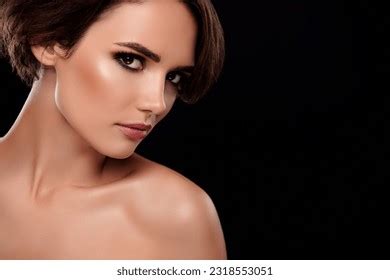 Sexy Brunette Woman Posing On Dark Stock Photo Shutterstock