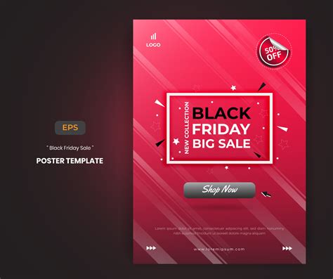 Black friday sale poster template 10791810 Vector Art at Vecteezy