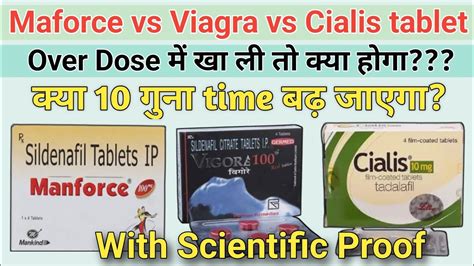 Manforce VS Vigore VS Cialis Tablet Over Dose Vigora 100 Mg