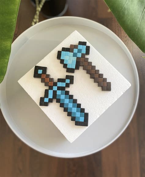 Minecraft Fondant Cake Topper Set Eetbare Fondant Cijfers Etsy