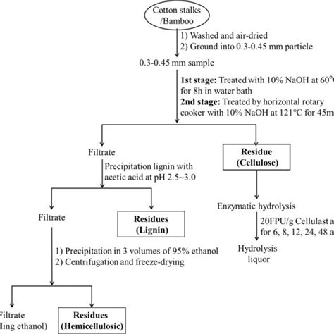 Scheme for extraction of hemicellulose and lignin from cotton stalk and... | Download Scientific ...