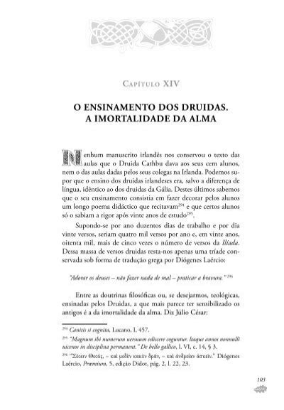 O Ensinamento Dos Druidas A Imortalidade Da Alma