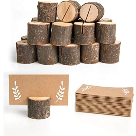 Amazon Toncoo 10Pcs Premium Wood Place Card Holders With Swirl