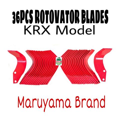 ROTOVATOR BLADE KRX Model 1 Set 36pcs Maruyama Brand Kubota Tractor