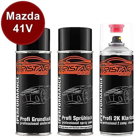 TRISTARcolor Autolack 2K Spraydosen Set Mazda 41V Soul Red Metallic