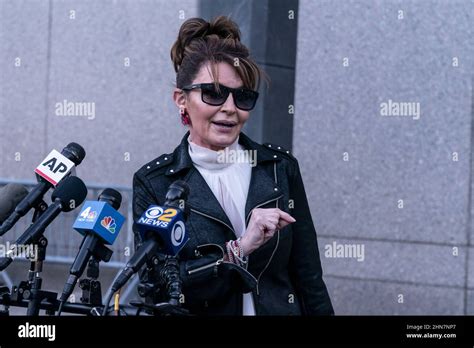 New York Ny February 14 2022 Sarah Palin Former Governor Of