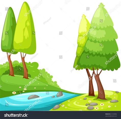 Illustration Isolated Cartoon View Countryside On Stock Vector (Royalty ...