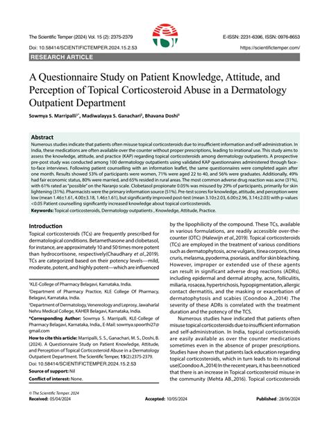 Pdf A Questionnaire Study On Patient Knowledge Attitude And