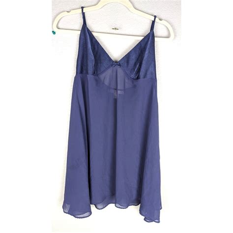 Victoria S Secret Lingerie Navy Blue Slip Dress Babyd Gem