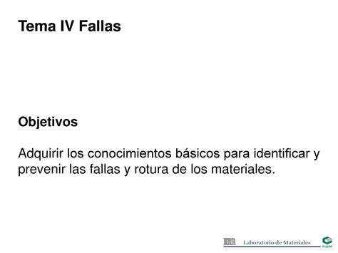 Tema IV Fallas Objetivos Ppt Descargar