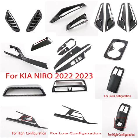 For Kia Niro 2022 2023 Abs Carbon Fiber Color Center Console Gear Armrest Box Panel Cover