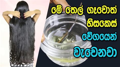 මේ තෙල් ආලේප කලොත් හිසකෙස් වේගයෙන් වැවෙනවා How To Grow Hair Fast Youtube