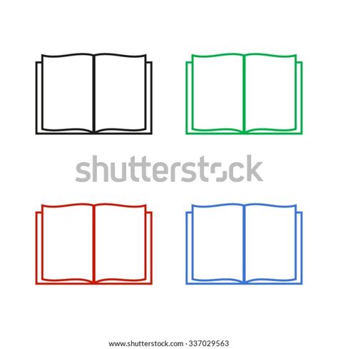 Open Book Color Vector Icon Stock Vector Royalty Free 337029563