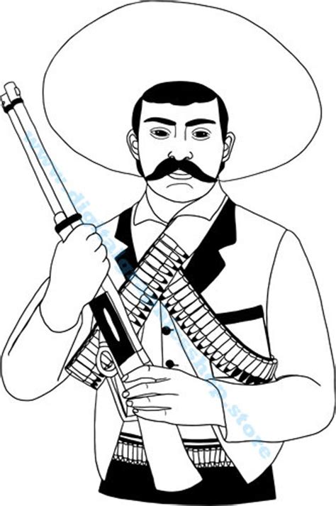 aire vida personaje dibujos de emiliano zapata Emulación firma ensillar