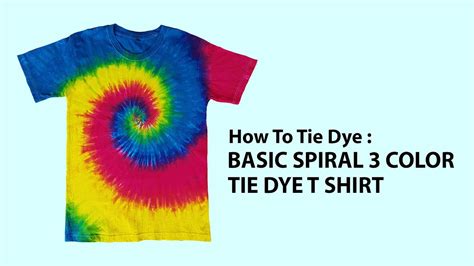 Basic Spiral 3 Color Tie Dye T Shirt How To DIY YouTube