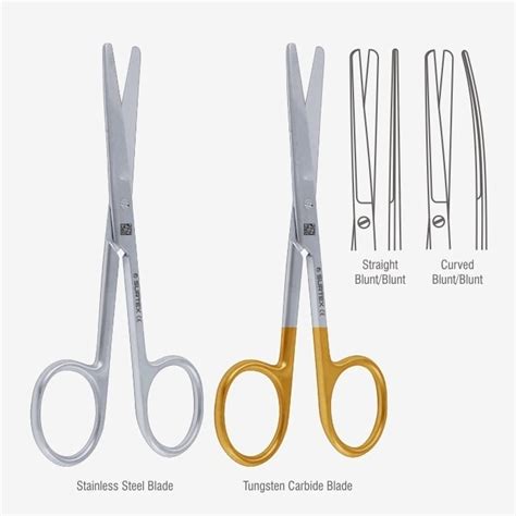 Operating Scissor Curved Blunt Blunt Cm Stainless Steel