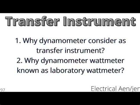 Electrodynamometer As Transfer Instrument Laboratory Type Wattmeter