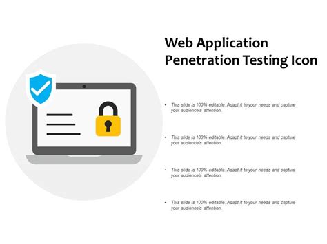 Web Application Penetration Testing Icon Presentation Powerpoint