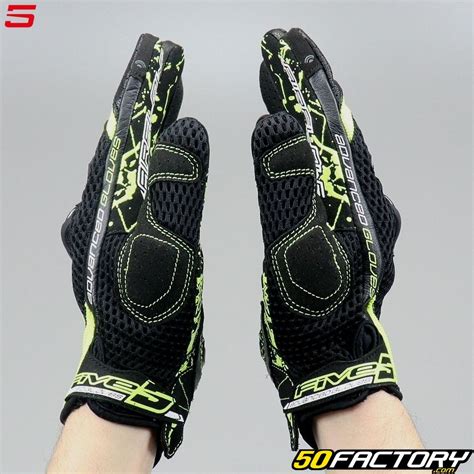 Street Gloves Five Stunt Evo Airflow Ce Approved Black And Fluorescent