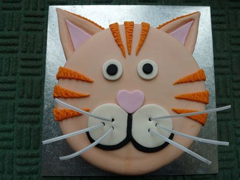 a close up of a cake decorated to look like a cat