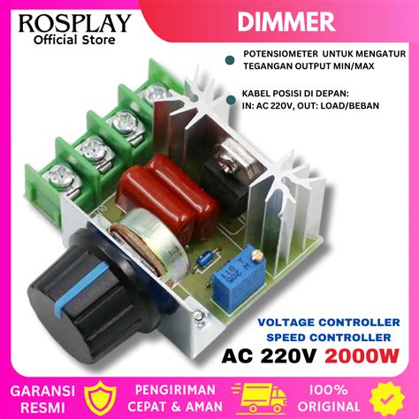 Jual Dimmer Ac 220 Volt 2000 Watt Dimmer Scr 2000w Motor Speed