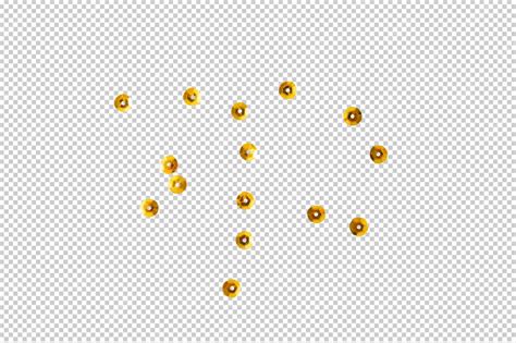 Premium Psd Golden Dots Confetti Gold Sparkle Decoration Cutout Psd File